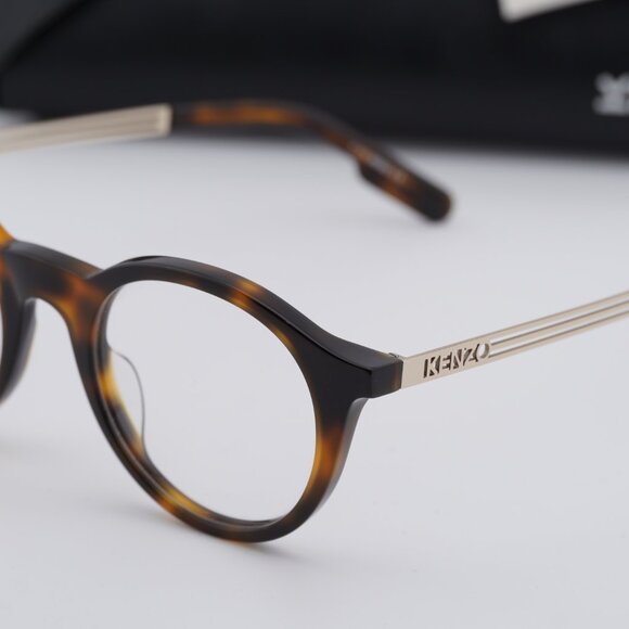 Kenzo KZ50015U 052 Round Eyeglasses 48mm - Havana/Gold - Picture 6 of 9